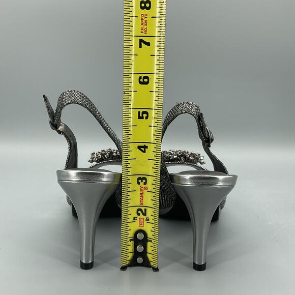 NEW Karen Scott Women’s Breena Slingback Peep-toe Pumps Pewter Size 6M - Picture 4 of 10